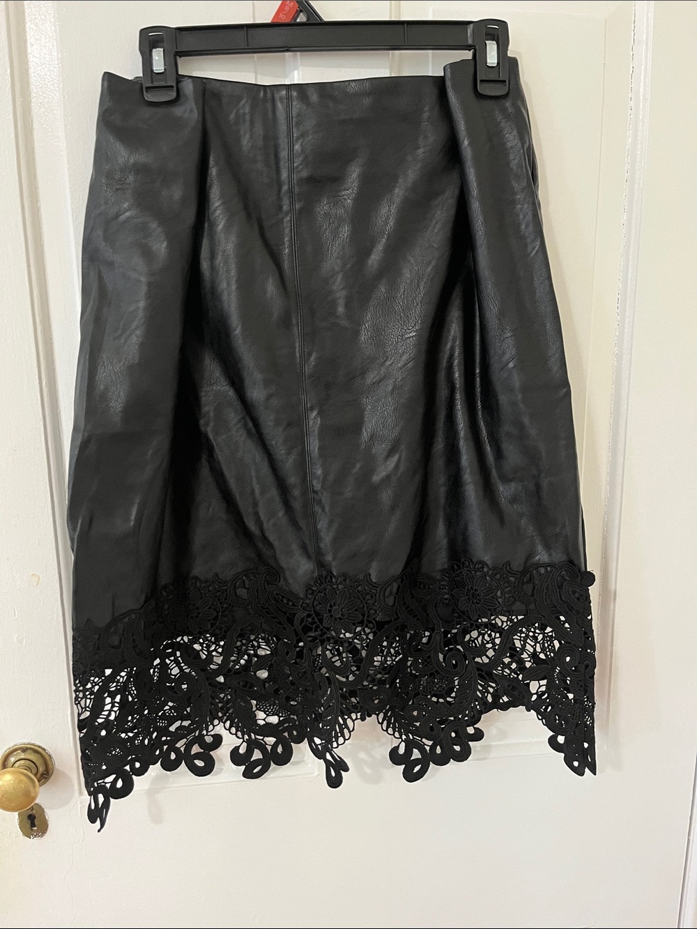 Fashion to Figure Black Faux Leather Jacket with Gold Hardware